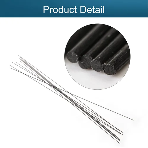 Vista 3 de Fielect Varilla de fibra de carbono de 0.039 in para avión RC Mate Poste Longitud 15.748 in 15.7 pulgadas 10pcs