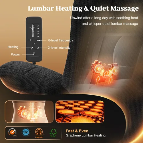 Vista 83 de Sofá de Dos Plazas Reclinable, Sofá Reclinable de Masaje con Gran Capacidad de Peso, Silla de Dos Plazas para RV en Liquidación con Consola, USB