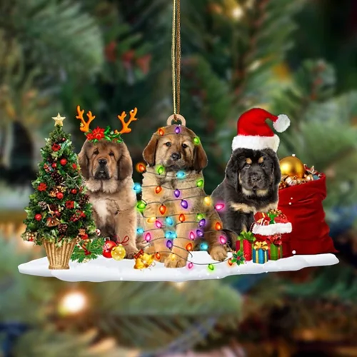 Vista 120 de Nazenti Adorno de Navidad personalizado con amigos Affenpinscher – Adorno de perro personalizado para amantes de las mascotas, acrílico plano
