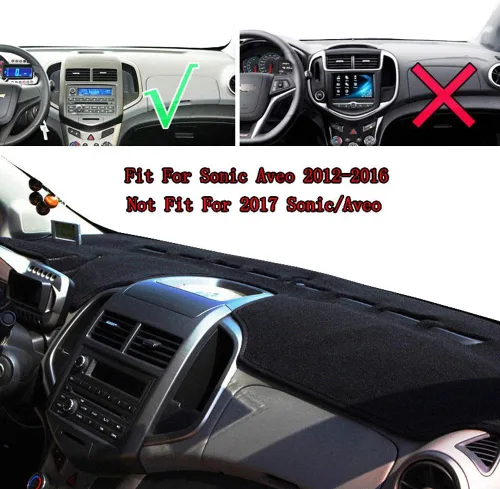 Vista 4 de LEFEDA Para Chevrolet Aveo Sonic 2012-2015 2016, Car Styling Dashboard Cover Pad Mat Dashmat Dash Parasol Proteger Alfombra Accesorios