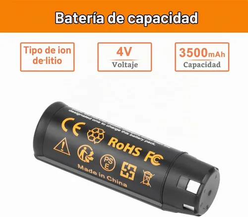 Vista 5 de Shentec 3500mAh 4V - Batería de repuesto compatible con Ryobi TEK4