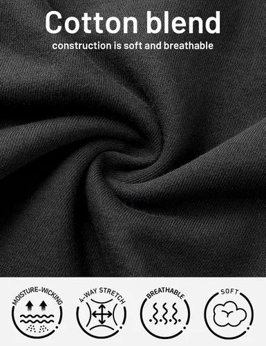 Vista 3 de MIER Men's Cotton Joggers Athletic Sweatpants for Gym Workout Active Lounge Jersey Track Pants with Pockets, Elastic Waist