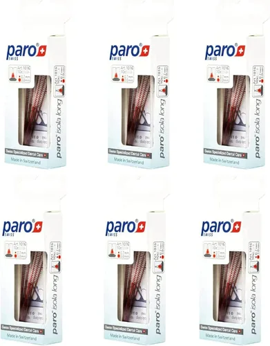 Vista 9 de Paro Isola Long Cepillo espiral interdental extra largo fácilmente doblado Herramienta de limpieza dental Rojo, 0.028-0.118 in