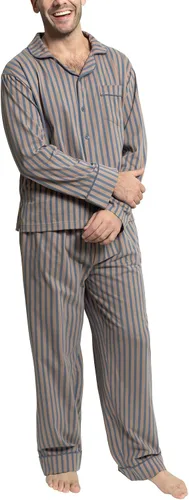 Vista 30 de PajamaGram Conjunto de pijama para hombre, clásico, 100% algodón Negro