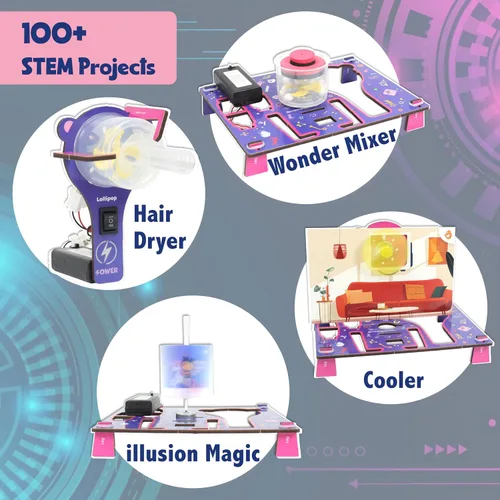 Vista 3 de Butterfly EduFields Más de 100 proyectos STEM Mini kit de ingeniería para niñas de 8, 10, 12 y 15 años Los mejores experimentos científicos