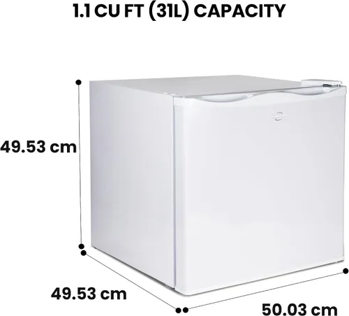 Vista 7 de Koolatron Congelador vertical blanco de 1.2 pies cúbicos de capacidad, 1 estante con cable, listo para garaje, almacenamiento de carne