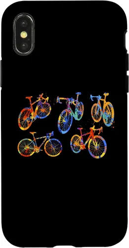 Vista 4 de iPhone 15 Road Bike Cyclist Graphic - Funda de diseño de bicicleta