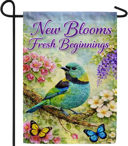 Vista 22 de A Little Rain Gnome Umbrella Garden Flag 12.5" x 18" Double Sided