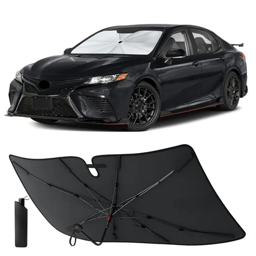 Vista 29 de EcoNour Parasol plegable para parabrisas de Mazda 3 2014-2016 2017 2018, parasol para ventana delantera de automóvil, protección UV, bloqueador
