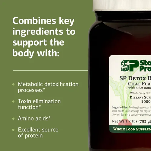 Vista 4 de Standard Process SP Detox Balance Chai - Limpieza desintoxicante con proteína de guisante, hierro, magnesio y colina, vegano, sin lácteos y sin