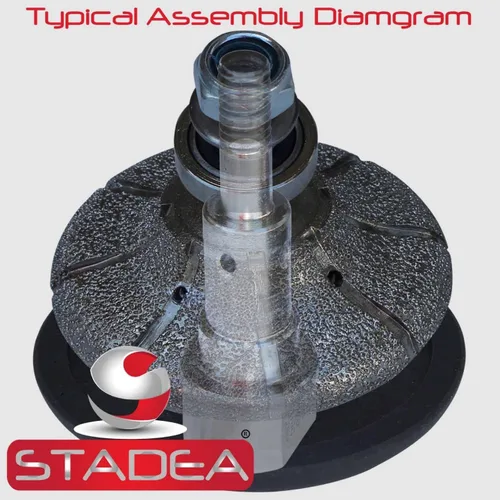 Vista 6 de Rueda de perfil de diamante Ogee 3/4 "para pulidora húmeda de piedra molinillo granito mármol hormigón