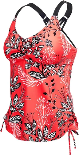 Vista 2 de Tempt Me Top de tankini para mujer, con cuello en V, control de abdomen, sin parte inferior