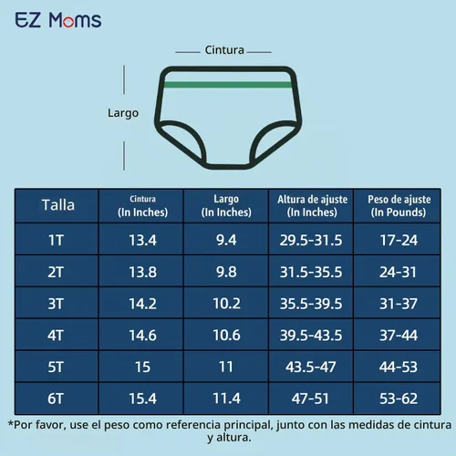 Vista 6 de EZ Moms - Paquete de 10 fundas impermeables de plástico para ropa interior para entrenamiento para ir al baño, fundas de pañales transpirables