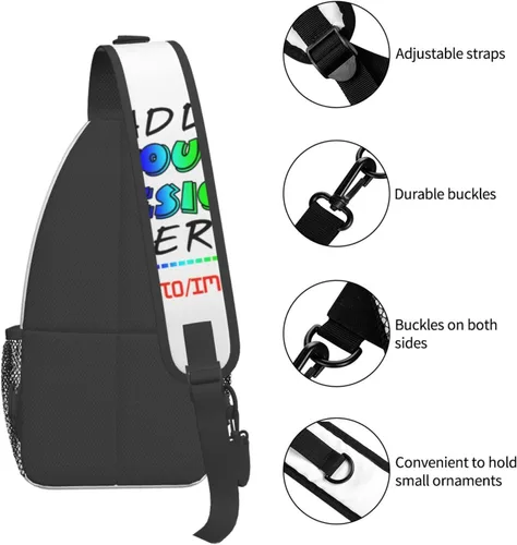 Vista 5 de Mochila personalizada bandolera personalizada Crossbody Sling Bags Ocio Deportes al aire libre Bolsa personalizada para hombres Mochila