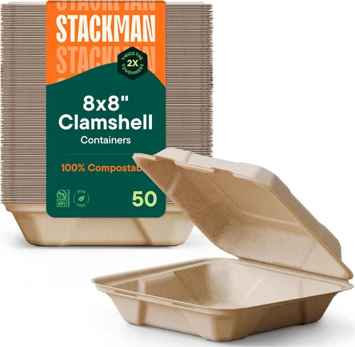 Vista 8 de Recipientes de alimentos 100% compostables para llevar