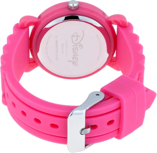 Vista 2 de Disney Princess - Reloj analógico de cuarzo para niños, Rosado, Reloj de cuarzo