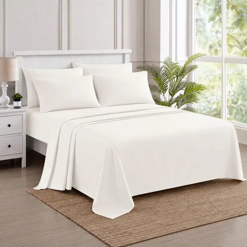Vista 33 de Mattress-Homes Juego de sábanas de 4 piezas ultra lujosas 100% algodón suave de fibra larga de 16 pulgadas de profundidad, tamaño individual lavable