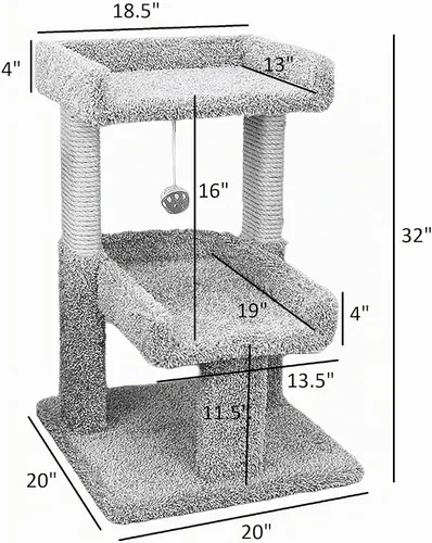 Vista 2 de New Cat Condos Percha de Juego Grande para Gatos