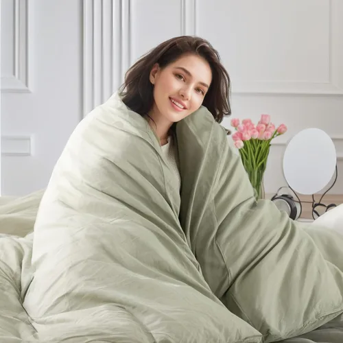 Vista 366 de NEXHOME PRO Funda de edredón Twin XL 100% algodón lavado, transpirable, duradera, texturizada, similar al lino, juego de ropa de cama para el hogar