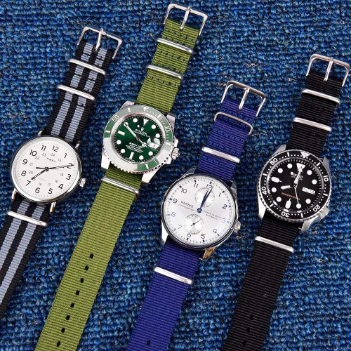 Vista 7 de Ritche - Correas de nailon balísticas militares de 16, 18, 20, 22 y 24 mm.Repuesto de nailon para hombres y mujeres (4 paquetes).