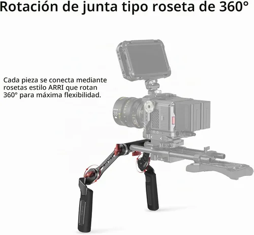 Vista 6 de SMALLRIG Kit de mango de roseta con brazo de extensión de roseta para soporte de plataforma de hombro de cámara - 2002