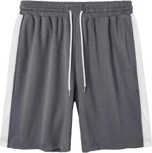 Vista 4 de Pantalones cortos deportivos para hombre de 9 pulgadas con bolsillos profundos para correr, deportes, senderismo, gimnasio, trotar, uso diario