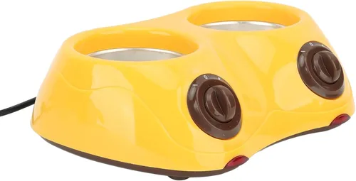 Vista 3 de Fondue eléctrica de chocolate, olla para derretir chocolate, simple de 20 W, 2 ajustes de temperatura para vacaciones para mantequilla (amarillo)