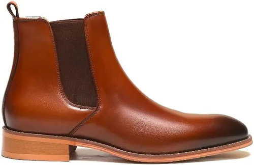 Vista 8 de Fashion Tailored Mens Chelsea Boots - Casual Dress Boot with Leather Sole- Rugged Style and Functionality - Rounded Toe