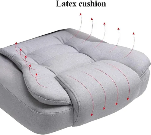 Vista 6 de Katzowen Silla de computadora de oficina, silla de escritorio para computadora, silla ejecutiva de tela con reposabrazos, silla de oficina