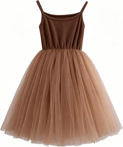 Vista 21 de Vestido de Tutú para Niñas Pequeñas, Vestido de Tul Sin Mangas, Estilo Princesa, Vestido de Fiesta de Verano Negro