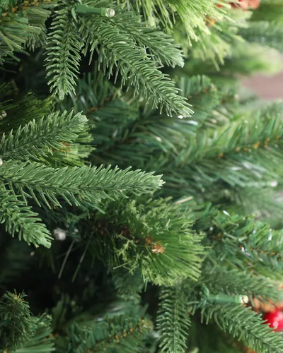 Vista 8 de Árbol de Navidad realista de 6 pies con bisagras (6 pies sin iluminación)