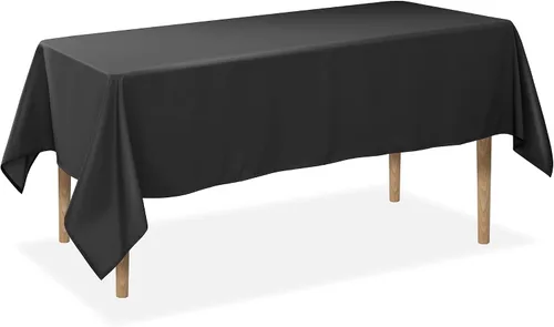 Vista 38 de Lann's Linens - Mantel rectangular de tela de poliéster de primera calidad para bodas, banquetes y restaurantes Rojo