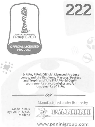 Vista 2 de Panini FIFA - Calcomanías para álbumes de la Copa Mundial Femenina de Francia 2019 (solo adhesivo individual) Fútbol #222 Tayla Brasil 2 pulgadas