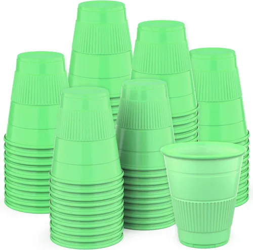 Vista 16 de Vasos desechables Paquete de 500 Vasos de baño de plástico azules de 5 onzas, perfectos para medicina, agua, enjuague, enjuague bucal, fiestas