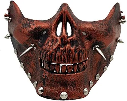 Vista 5 de Máscara Steampunk Steampunk Skeletal Spike Half Masquerade Costumbre Cosplay Negro