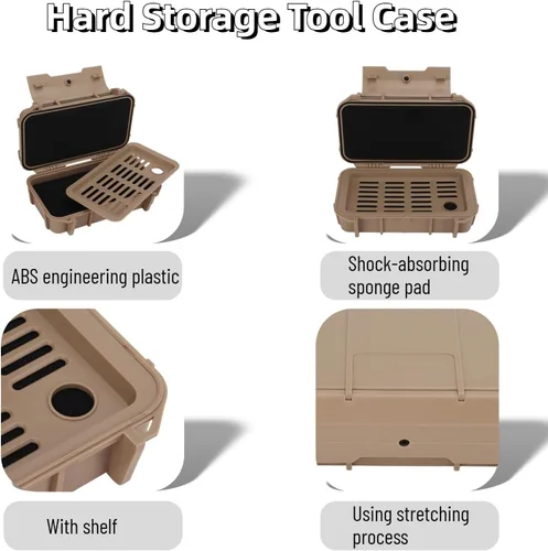 Vista 4 de Caja de herramientas rígida impermeable, resistente al desgaste, resistente a la presión, caja de herramientas de instrumentos de seguridad