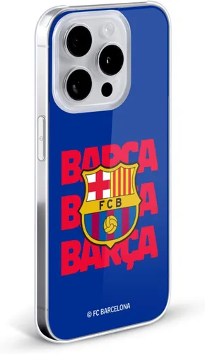 Vista 2 de Head Case Designs Funda rígida con licencia oficial del FC Barcelona Barca Crest Graphics compatible con Apple iPhone 15 Plus
