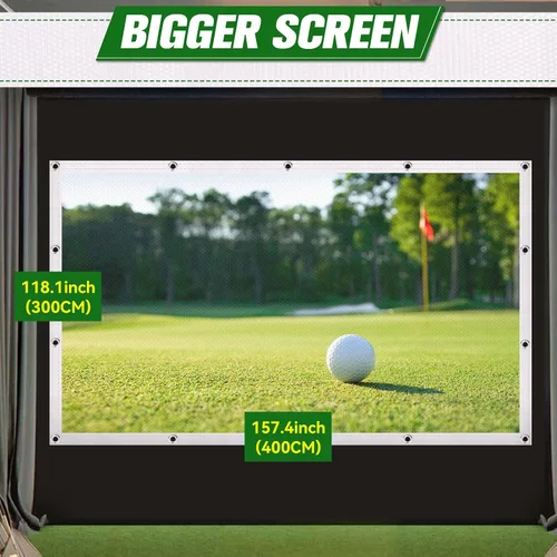Vista 5 de Aikeec - Pantalla de impacto para simulador de golf: Pantalla de impacto de golf de 7 mm de espesor para entrenamiento en interiores/hogar/garaje