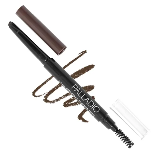 Vista 11 de Palladio Lápiz retráctil para definir cejas, punta triangular rellena las cejas para un aspecto natural, domina y da forma a las cejas con cepillo