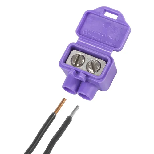 Vista 6 de King Innovation 95015 AlumiConn - Conector de cable, paquete de 10, morado, conteo