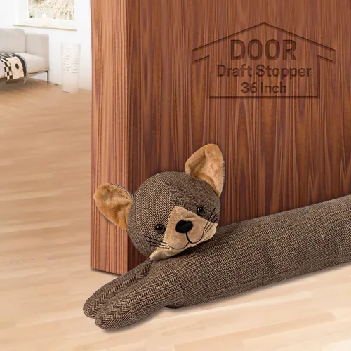 Vista 9 de SWISSELITE Tapón de 36 pulgadas para debajo de la puerta, bloqueador de ruido decorativo para puerta, tapón de aire para animales con peso de 1.43