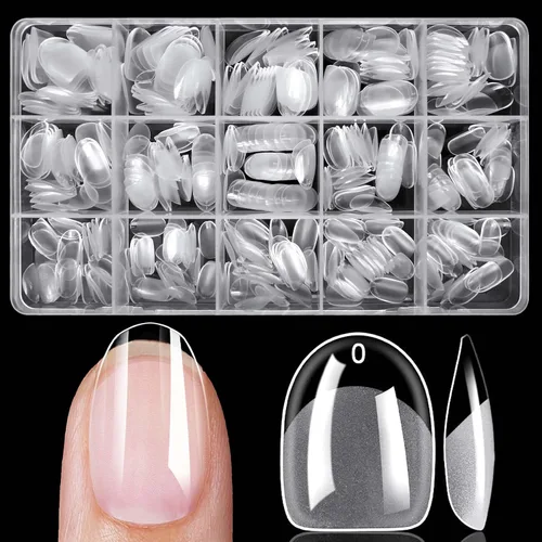 Vista 12 de 420 puntas de uñas cuadradas medianas transparentes uñas de gel