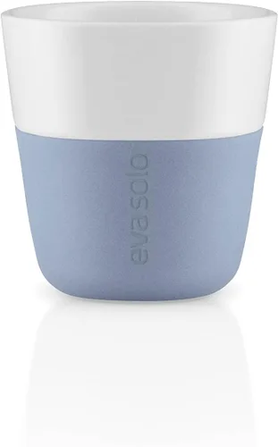 Vista 19 de Eva Solo 2 Tazas Tumbler de Espresso Tazas de Café Tumbler de Porcelana de 3 oz con Agarre Recubierto de Silicona Diseño Danés, Funcionalidad