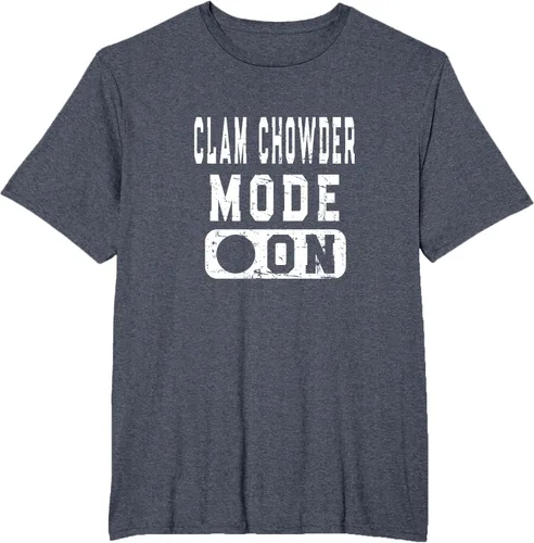 Vista 27 de Clam Chowder Mode On - Camiseta de broma de sopa de almejas, Negro