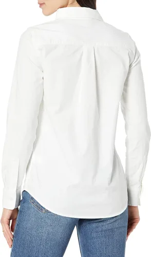 Vista 2 de Amazon Essentials Camisa Oxford elástica de manga larga con botones para mujer (disponible en tallas extragrandes)