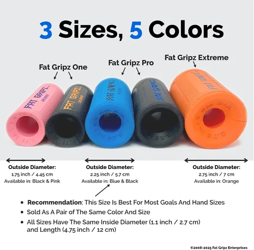 Vista 2 de Fat Gripz, empuñaduras para pesas Extreme