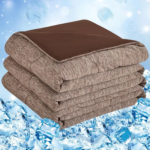 Vista 26 de CHOSHOME Edredón Refrescante Tamaño Twin, Manta Refrescante con Fibra de Enfriamiento Q-Max 0.45 Arc-Chill, Manta de Verano Fresca para Sudores