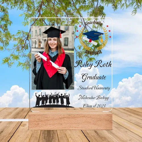 Vista 7 de Placa acrílica personalizada con foto de graduado, placa de graduación con foto personalizada, regalos de graduación personalizados para ella