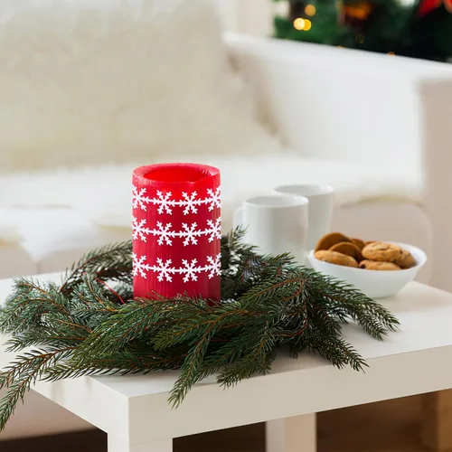 Vista 4 de BESTOYARD Cinta de copo de nieve de 16.4 pies con ribete de poliéster blanco para decoración de árbol de Navidad, cinta de vacaciones para envolver