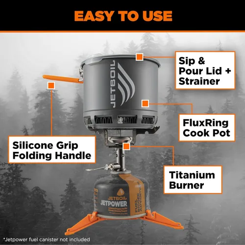 Vista 5 de Jetboil Stash - Sistema de cocina ultraligero para estufa de camping y excursionismo